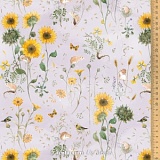 Ткань "Поле подсолнечника", ширина 145см, 100% хлопок, Acufactum, 3523-842