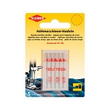 Набор игл для швейной машинки ORGAN, универсальные, размер 70-90, сталь, 5шт в наборе, Kleiber, 699-