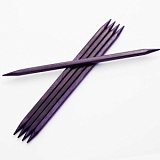 Спицы чулочные "Jadore Cubics" 4мм/20см, ламинированная береза, лавандовый, KnitPro, 19023