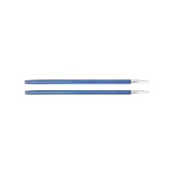 Спицы съемные укороченные "Zing" 4мм/10см, алюминий, сапфировый (синий), KnitPro, 47523