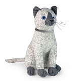 Стоппер для дверей "Сиамский кот Кегля", высота 28см, вес 1,4кг, Dora Designs, DSC01C