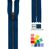 Застежка-молния YKK, неразъемная, рейка 5мм (ширина ленты 2,5см), длина 8см, Kleiber, 698-08