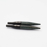 Спицы съемные мини "Denim Indigo Wood" 6мм/5см, дерево, синий, 2шт в упаковке, KnitPro, 20687
