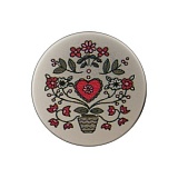 *  Пуговица на ножке, размер 15мм, металл, красный, Union Knopf by Prym, U0453626015004801-20